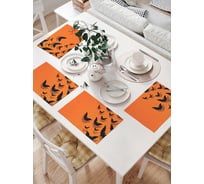 Комплект тканевых салфеток для сервировки стола JOYARTY "стая летучих мышей", 32x46 см, 4 шт. np_4597