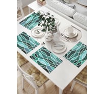 Комплект тканевых салфеток для сервировки стола JOYARTY "абстракция плавных линий", 32x46 см, 4 шт. np_54088