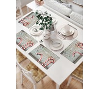 Комплект тканевых салфеток для сервировки стола JOYARTY "новогодние леденцы тросточки", 32x46 см, 4 шт. np_5716