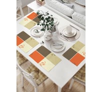 Комплект тканевых салфеток для сервировки стола JOYARTY "ромашки моно", 32x46 см, 4 шт. np_32551