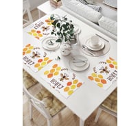 Комплект тканевых салфеток для сервировки стола JOYARTY "медовая пчела", 32x46 см, 4 шт. np_84744