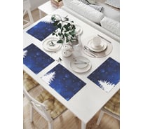 Комплект тканевых салфеток для сервировки стола JOYARTY "снежная ель", 32x46 см, 4 шт. np_21423