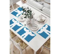 Комплект тканевых салфеток для сервировки стола JOYARTY "огромный йети", 32x46 см, 4 шт. np_69300