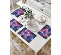 Комплект тканевых салфеток для сервировки стола JOYARTY "космическая поверхность", 32x46 см, 4 шт. np_14497