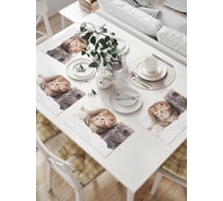 Комплект тканевых салфеток для сервировки стола JOYARTY "милые кошечки", 32x46 см, 4 шт. np_30106