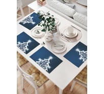 Комплект тканевых салфеток для сервировки стола JOYARTY "снежная ель", 32x46 см, 4 шт. np_378751