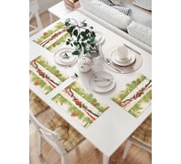 Комплект тканевых салфеток для сервировки стола JOYARTY "рождественская легкость", 32x46 см, 4 шт. np_5690