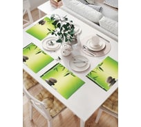 Комплект тканевых салфеток для сервировки стола JOYARTY "камни под бамбуком", 32x46 см, 4 шт. np_10022