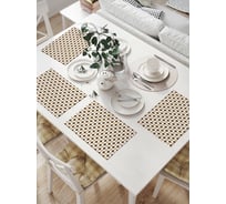 Комплект тканевых салфеток для сервировки стола JOYARTY "упрощенный узор аргайл", 32x46 см, 4 шт. np_103418