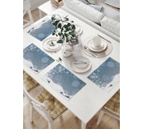 Комплект тканевых салфеток для сервировки стола JOYARTY "снежный олень", 32x46 см, 4 шт. np_21455