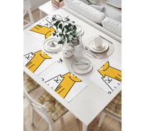 Комплект тканевых салфеток для сервировки стола JOYARTY "котопес", 32x46 см, 4 шт. np_29017