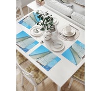 Комплект тканевых салфеток для сервировки стола JOYARTY "дрейфующий парусник", 32x46 см, 4 шт. np_30226