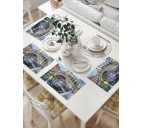 Комплект тканевых салфеток для сервировки стола JOYARTY "венецианский мост риальто", 32x46 см, 4 шт. np_37907