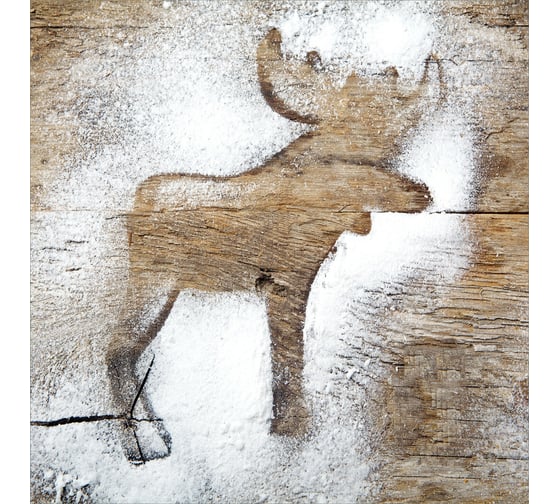 Комплект тканевых салфеток для сервировки стола JOYARTY "лось из снега", 32x46 см, 4 шт. np_5559