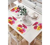 Комплект тканевых салфеток для сервировки стола JOYARTY "цветочная картина маслом", 32x46 см, 4 шт. np_74201