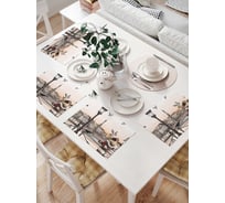 Комплект тканевых салфеток для сервировки стола JOYARTY "романтика на набережной", 32x46 см, 4 шт. np_91966