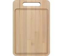 Разделочная доска с желобками МУЛЬТИДОМ 29x19 см, толщина 1.5 см, прямоугольник МФ18-205