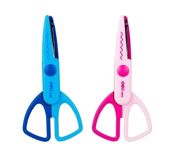 Ножницы DELI ED60001 Neon детские 136 мм, ручки пластиковые, сталь, ассорти, блистер, 12 шт в упаковке 1027151