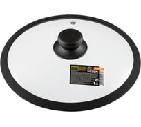 Стеклянная крышка с силиконовым ободком Mallony CAPPELLO, 24 см, силиконовая ручка 003544