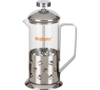 Чайник/кофейник кофе-пресс в корпусе из нержавеющей стали Mallony Caff B535-350ML стеклянный, 350 мл 950145