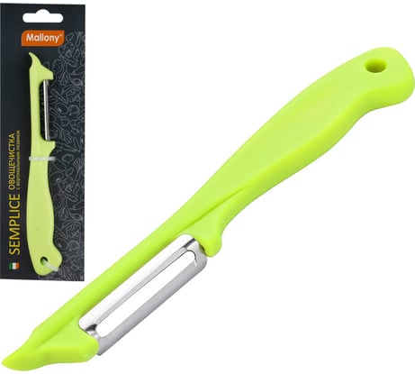 Овощечистка SEMPLICE р-р 18*2*1 см с вертикальным лезвием с пластиковой ручкой Mallony 00 8416