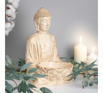 Статуэтка Будда Символ счастья и удачи BOGACHO кремовый цвет 22719/кремовый