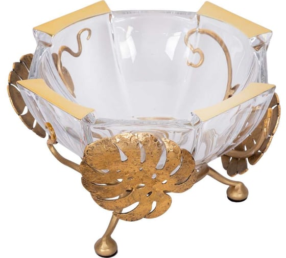 Фруктовница-конфетница BOGACHO Monstera Deliciosa бронзовый 59007/бронзовый
