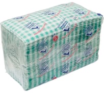 Сыктывкарские салфетки 24x24 см, 1 слой, с рисунком шотландка, зеленая, 400 шт 1Н400 1Н400Р-ШЗ 1001381779