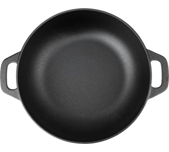Вок VETTA чугун, d30x8.5 см, стеклянная крышка 808-009