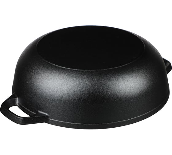 Вок VETTA чугун, d30x8.5 см, стеклянная крышка 808-009