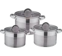 Набор посуды Rainstahl RS/CW 2319-06 6 предметов, 1.9 л, 2.6 л, 3.6 л, капсульное дно х4 2319-06 RS/CW