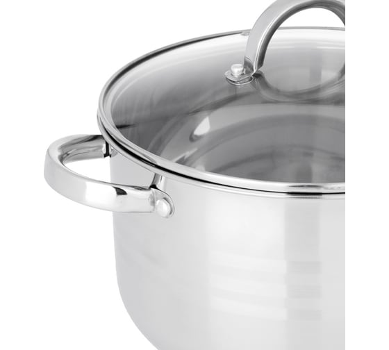 Кастрюля VETTA Фултон 24x14 см, 5.4 л, со стеклянной крышкой 822-115