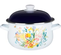 Эмалированная кастрюля VETTA Ирисы 22 см, 3.6 л, индукция 894-493