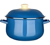 Эмалированная кастрюля VETTA Глянец 24 см, 5 л, синий 894-469