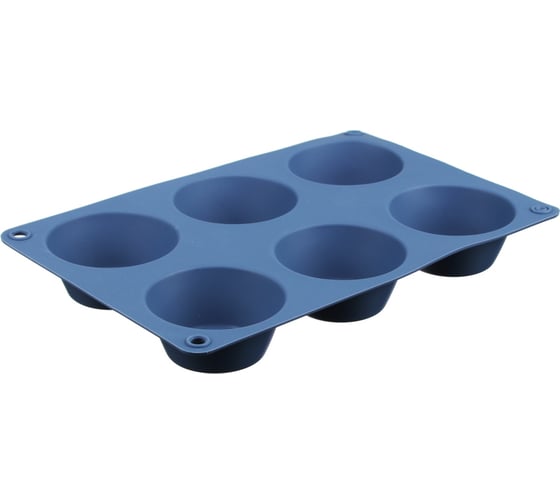 Силиконовая форма для булочек VETTA HS-006D 6 ячеек, 24,5x16,5x3 см, 3 цвета 891-001 1