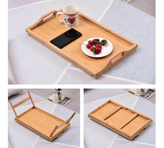 Бамбуковый поднос-столик PERFECTO LINEA Bamboo 50.5x30 см 38-503065