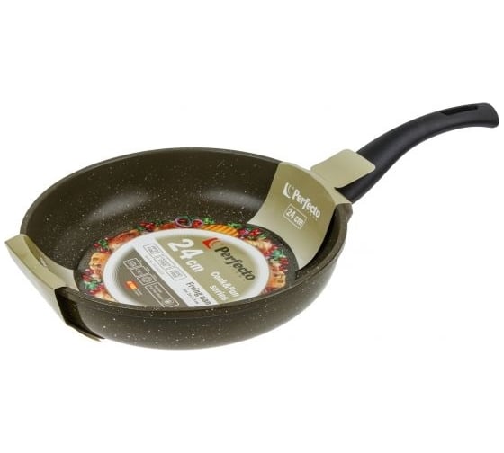 Алюминиевая сковорода PERFECTO LINEA Cook&Fun 24 см оливковая 55-240025 1