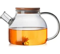 Заварочный чайник URM из термостойкого стекла, с широким горлышком 8 см, прозрачный, 1 л D00700