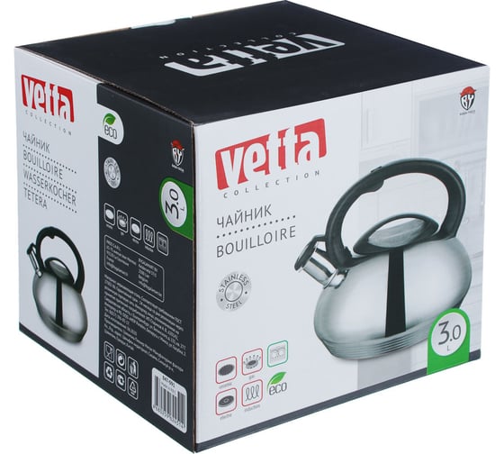 Стальной чайник VETTA Франсуа, 3 л, индукция 847-091