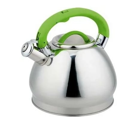 Металлический чайник Rainstahl со свистком 3 л RS\WK - 7626-30/4 цвета ручек х12 7626-30RS\WK