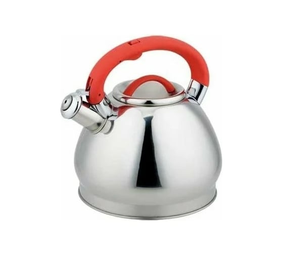 Металлический чайник Rainstahl со свистком 3 л RS\WK - 7626-30/4 цвета ручек х12 7626-30RS\WK