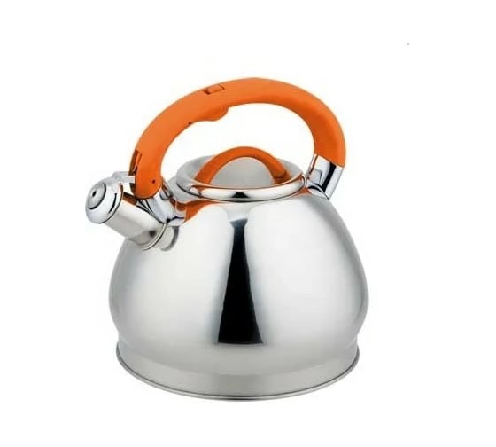 Металлический чайник Rainstahl со свистком 3 л RS\WK - 7626-30/4 цвета ручек х12 7626-30RS\WK