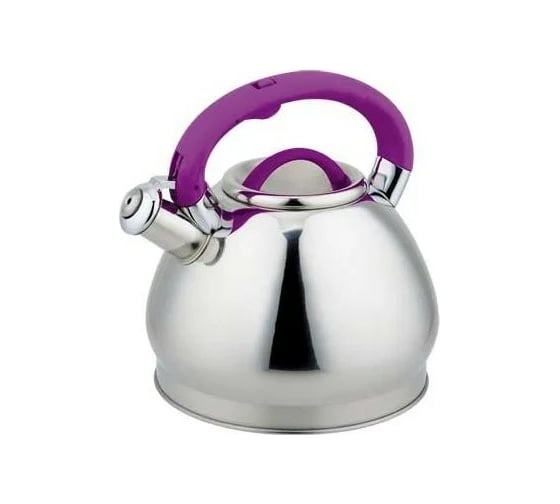 Металлический чайник Rainstahl со свистком 3 л RS\WK - 7626-30/4 цвета ручек х12 7626-30RS\WK