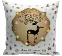 Наволочка со светодиодной подсветкой ZDK Homium Merry Christmas белая NYpillowcase3