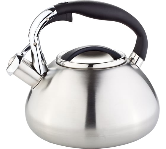Металлический чайник Rainstahl со свистком 3 л RS\WK - 7602-30/4 цвета ручек, 3-х шаговое капсульное дно х12 7602-30RS\WK