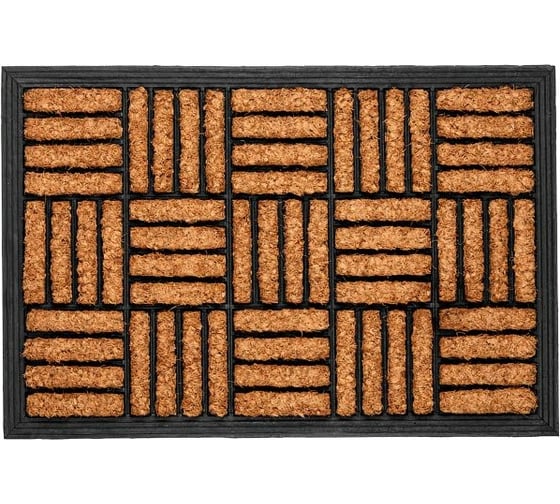 Придверный кокосовый коврик PERFECTO LINEA 40x60 см, Квадраты 22-534061