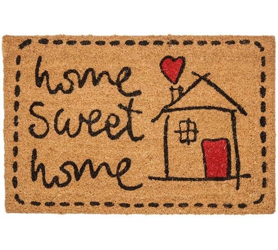 Придверный кокосовый коврик PERFECTO LINEA 40x60 см, Sweet Home 22-118732 1