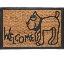Придверный кокосовый коврик PERFECTO LINEA 40x60 см, Welcome Собака 22-340601