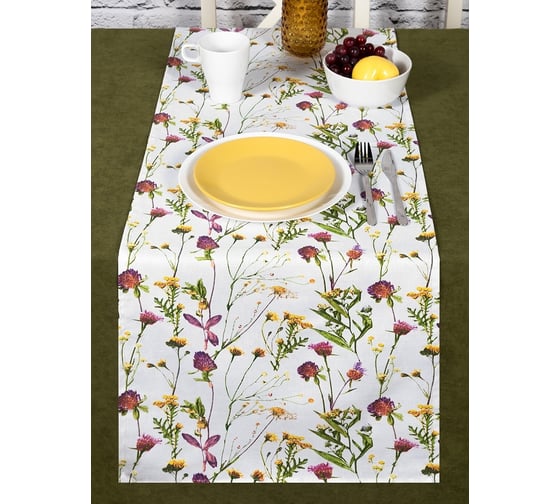 Кухонная дорожка-скатерть на стол Altali 40x140 см, 1 шт., коллекция Икебана 798-2048/1