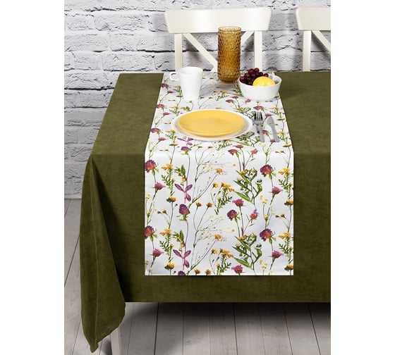 Кухонная дорожка-скатерть на стол Altali 40x140 см, 1 шт., коллекция Икебана 798-2048/1
